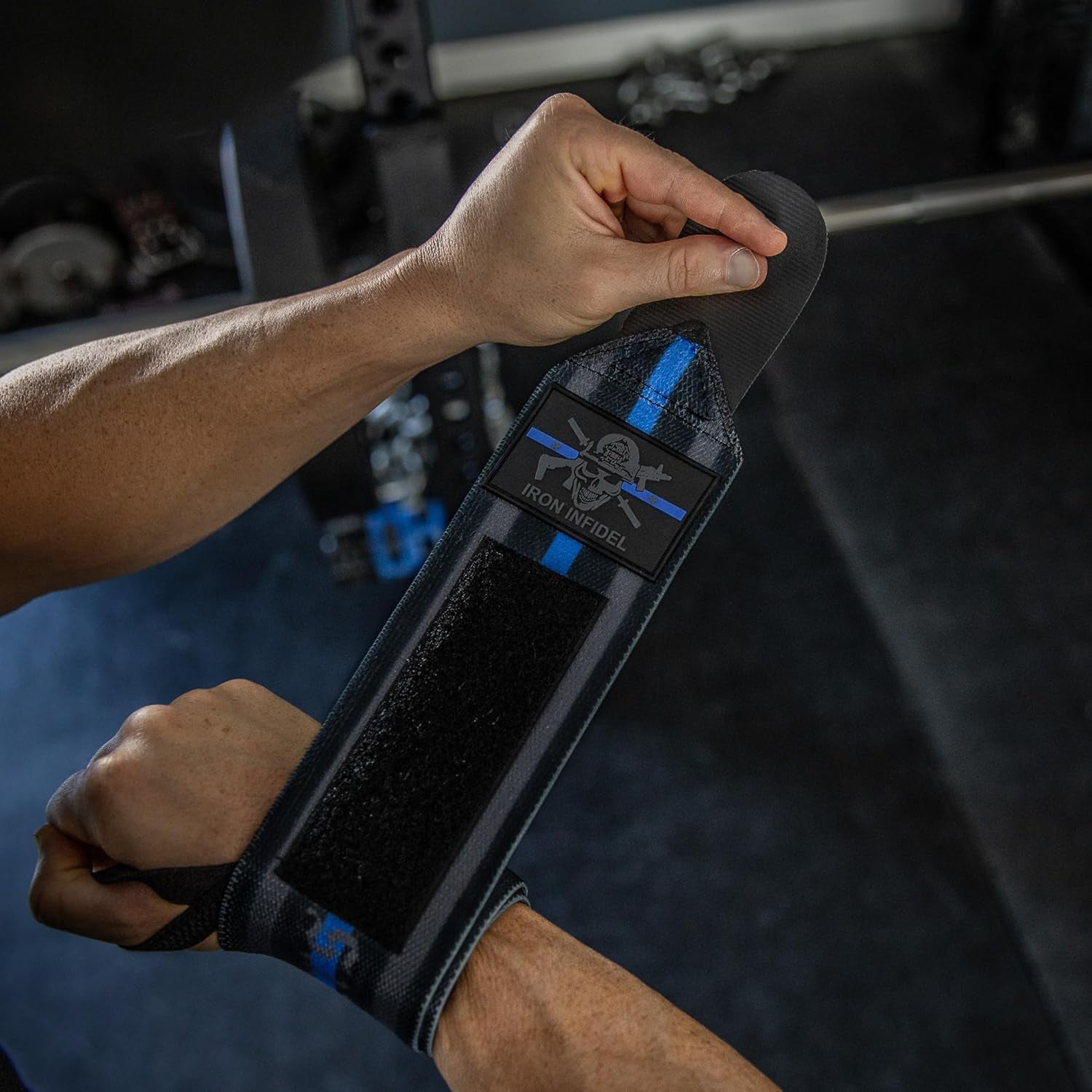 Iron Infidel Wrist Wraps for Weightlifting - 18" and 24" Heavy Duty Support for Working Out, Gym Accessories for Men - Use for Lifting, Crossfit, Fitness, Exercise, Bench Press, Powerlifting