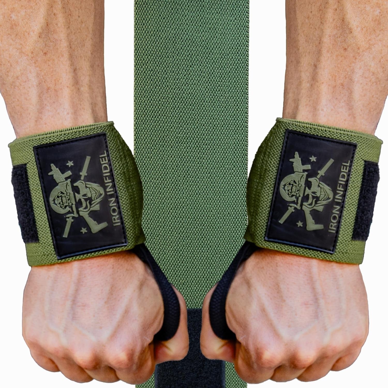 Iron Infidel Wrist Wraps for Weightlifting - 18" and 24" Heavy Duty Support for Working Out, Gym Accessories for Men - Use for Lifting, Crossfit, Fitness, Exercise, Bench Press, Powerlifting